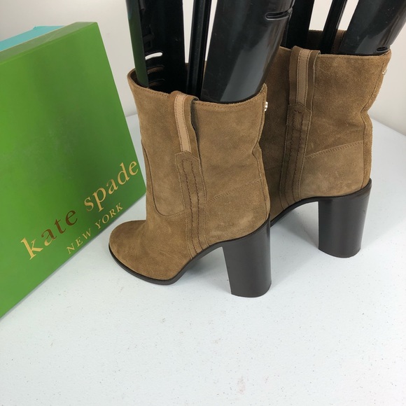 Kate Spade tan suede ankle boots size 10 1/2 - Picture 8 of 8